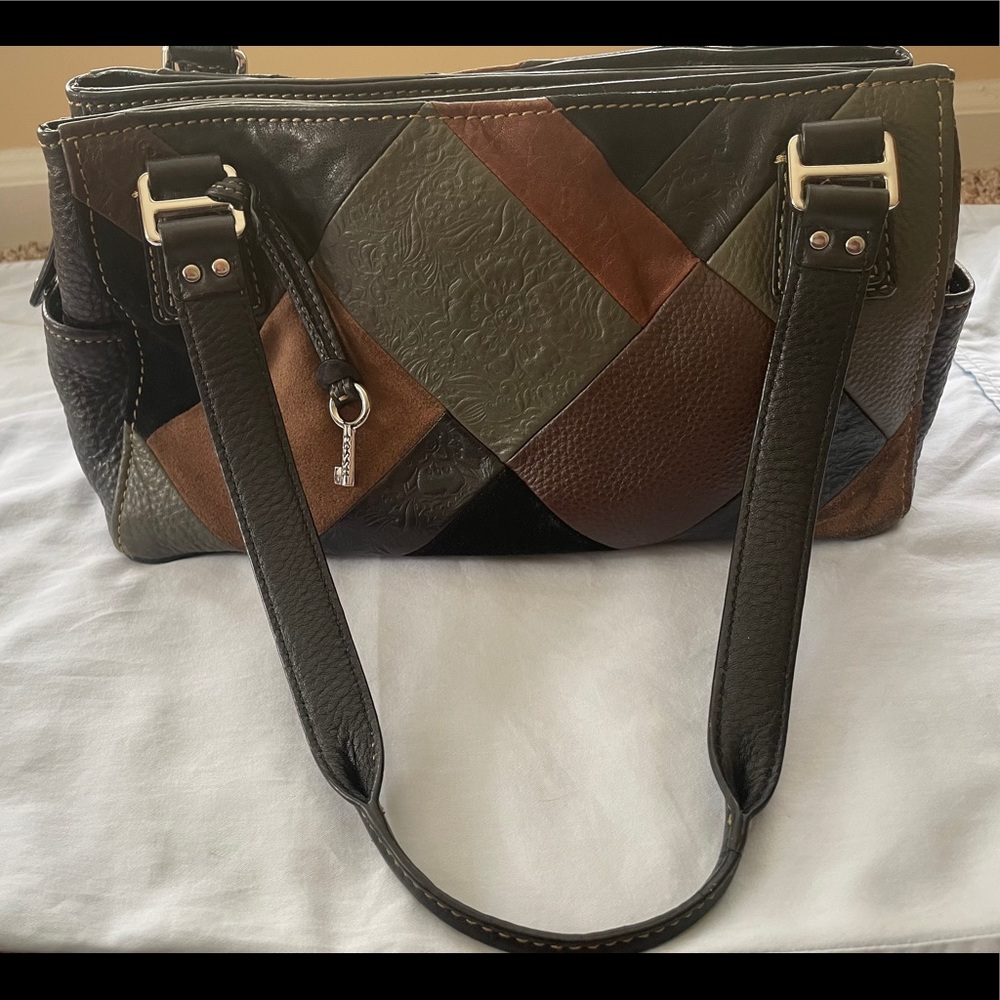 Genuine Leather and Suede Fossil Purse
